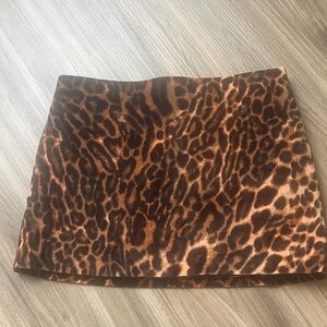 ZARA Leopard Print Mini Skirt